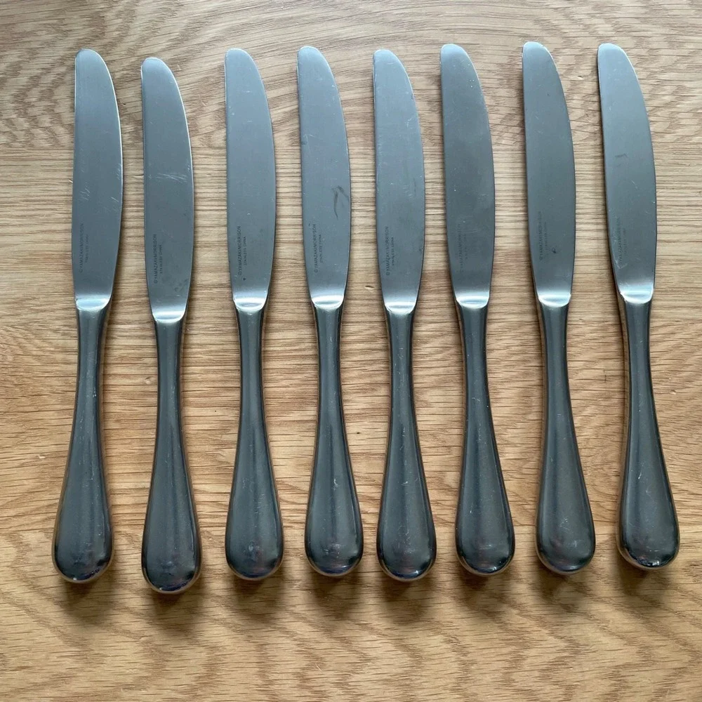 Yamazaki Morrison Median Place Knife 9-1/4 in Flatware‎ Silverware ~ (8 total)